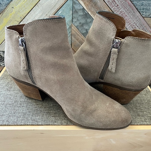 Frye Taupe Suede Ankle Boots - Picture 7 of 8
